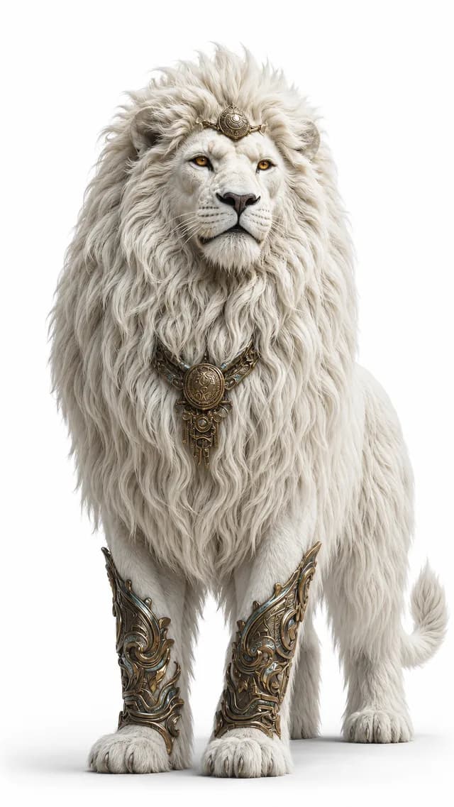 Valerius 化身雪狮的生物形态设定图