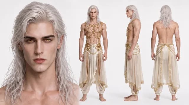Valerius 宽松寝衣的服装造型图